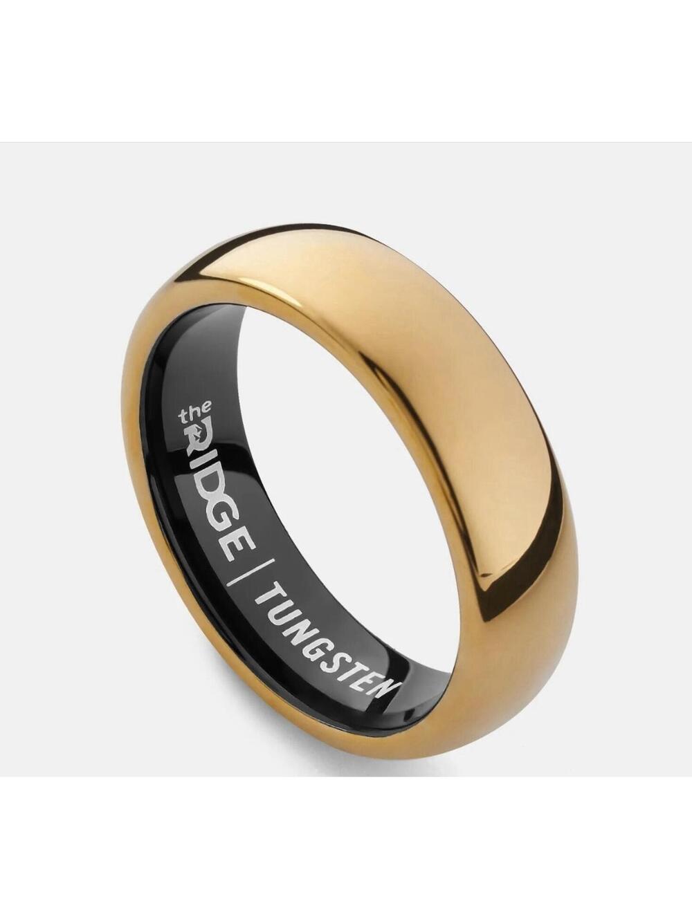 RIDGE Tungsten Wedding Band Minimalist Comfort Fit Size 7/7.5 Ring 6mm Slim NEW